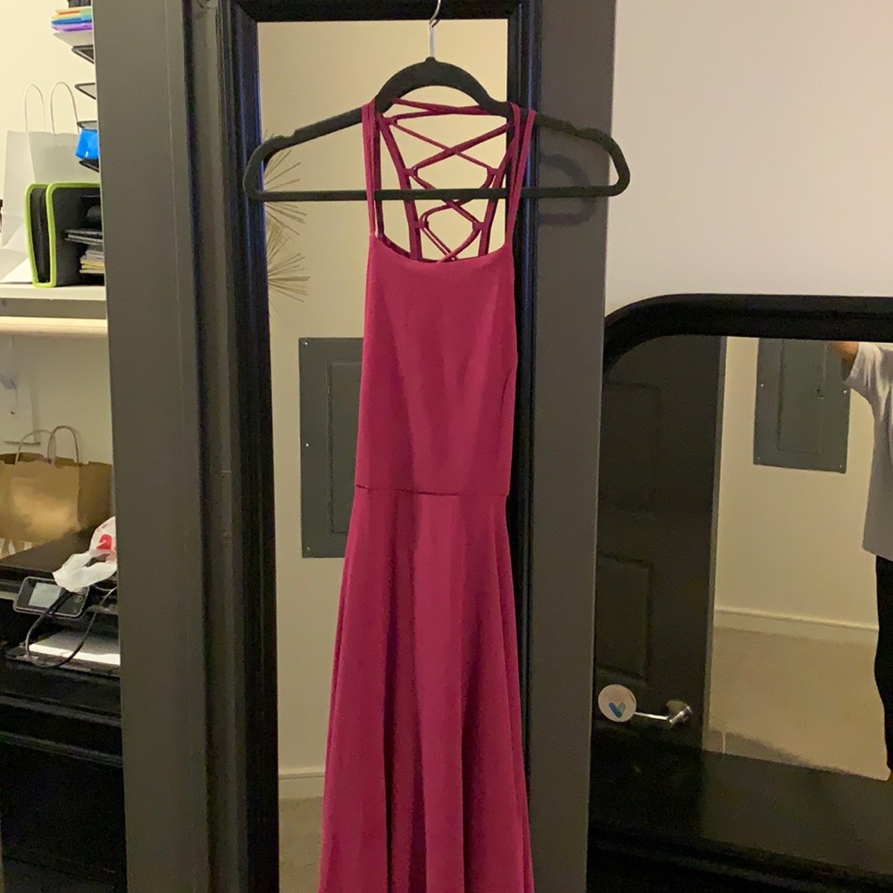 Lulus long formal dress magenta
